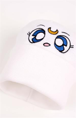 Sailor Moon Nakış İşleme Unisex Beyaz Bere