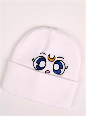 Sailor Moon Nakış İşleme Unisex Beyaz Bere