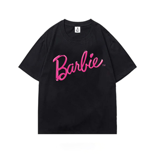 Barbie Oversize Unisex Siyah T-Shirt