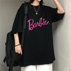 Barbie Oversize Unisex Siyah T-Shirt