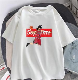 Basketball Boy Baskılı Beyaz Unisex Oversize T-shirt