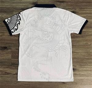 Beyaz Kitty Madrid Dragon Jersey Siyah Düğmeli Yaka Forma