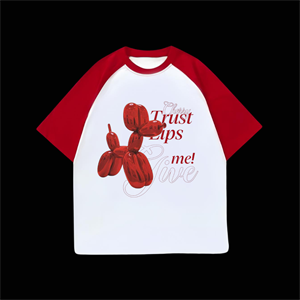 Beyaz Unisex Kırmızı Reglan Cherry Trust T-Shirt