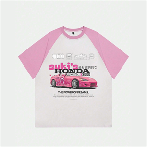 Beyaz Unisex Pembe Reglan Suki S2000 T-Shirt