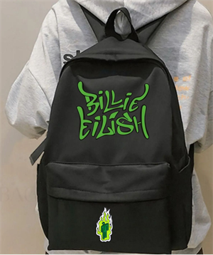 Billie Eilish Baskılı Unisex Okul Sırt Çantası