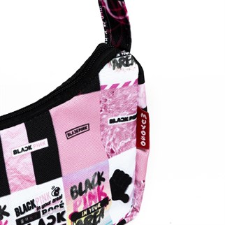 Black Pink Desenli Baget Çanta