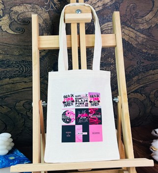 Black Pink Kalın Kitap Görünümlü Defter Ve Bez Çanta Set