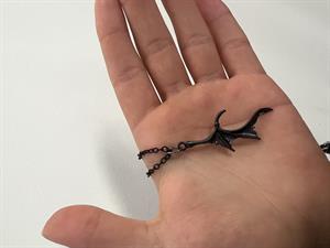 Black Single Wing Tasarım Unisex Kolye