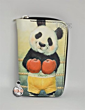 Boksör Panda Baskılı Cüzdan