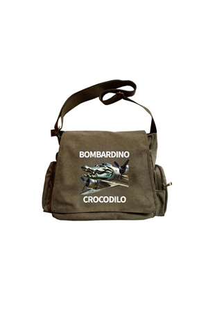 Bombardino Crocodilo Baskılı Unisex Postacı Çantası