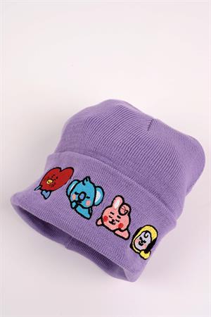 Bt21 Nakış İşleme Unisex Mor Bere