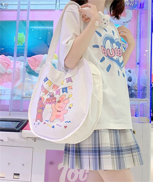 Bubble Heart Baskılı Beyaz Unisex Oversize T-shirt