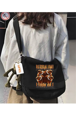 Burbalino Baskılı Unisex Postacı Çantası