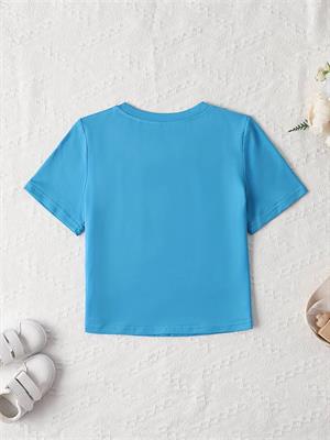 Casual Star Baskılı Crop Bluz