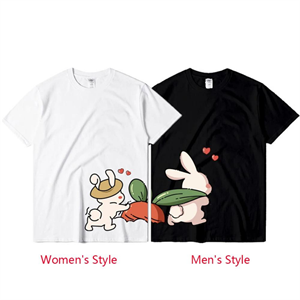 Çift Kombini Cute Rabbit Couple T-Shirt