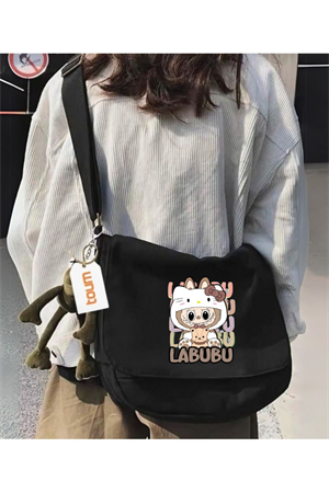 Cute Labubu Baskılı Unisex Postacı Çantası