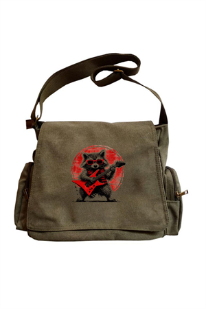 Cute Rock Animal Baskılı Unisex Postacı Çantası