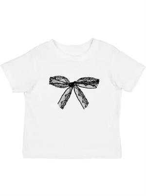 Dantel Ribbon Baskılı Crop Bluz