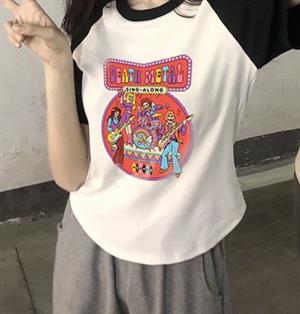 Death Metal Baskılı Reglan Kol Beyaz Unisex Oversize T-shirt