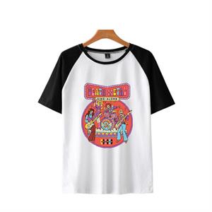 Death Metal Baskılı Reglan Kol Beyaz Unisex Oversize T-shirt