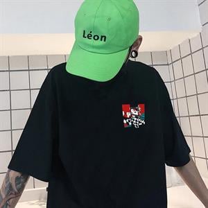 Demon Slayer Tanjiro Baskılı Siyah Unisex Oversize T-shirt