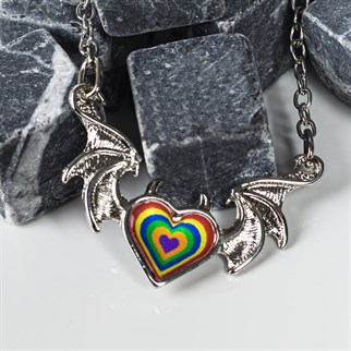 Devil Rainbow Heart 2 Kolye