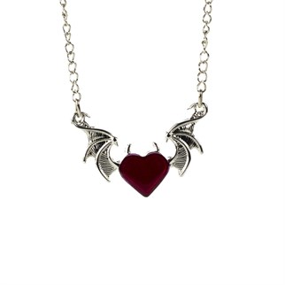Devil Red Heart Kolye