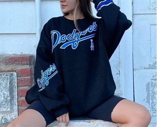 Dodgers Oversize Siyah Sweatshirt