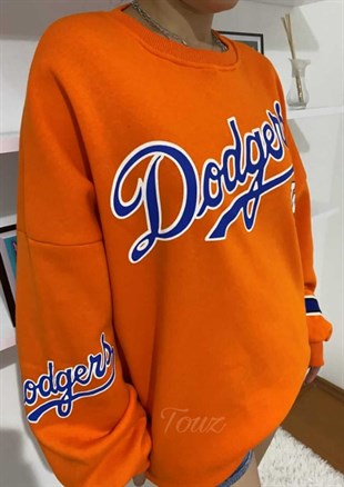 Dodgers Oversize Turuncu Sweatshirt