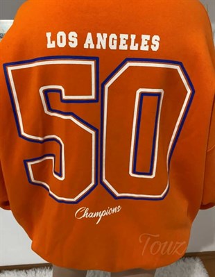 Dodgers Oversize Turuncu Sweatshirt