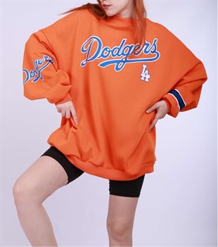 Dodgers Oversize Turuncu Sweatshirt