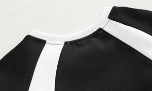 Dont Cry Baskılı Line Detail Unisex Oversize Bisiklet Yaka Siyah Sweatshirt