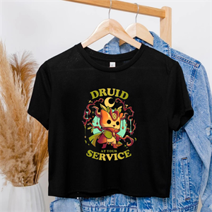Druid At Your Service Siyah Crop