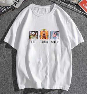 Eat Train Sleep Beyaz Unisex Oversize T-shirt