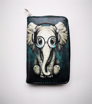 Elephant Fil Baskılı Cüzdan