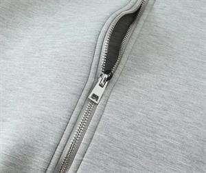 Eternity Baskılı Oversize Fermuarlı Gri Unisex Kapüşonlu Hırka