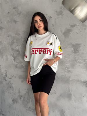 Extra Salaş Ferrari Baskılı  (Unisex) T-Shirt