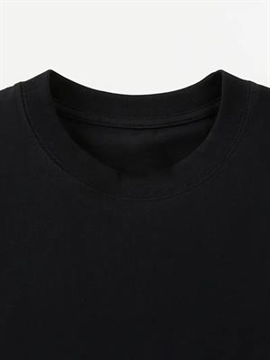 Focus Cat Baskılı Siyah T-shirt