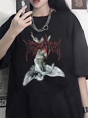 Goth Art Siyah Unisex Oversize T-shirt