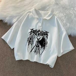 Gothic Devil Polo Yaka Crop 