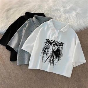 Gothic Devil Polo Yaka Crop 