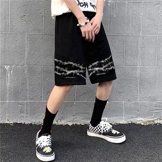 Gothic Harajuku Barbed Wire Unisex Şort