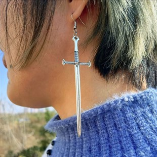 Gothic Punk Cross Sword Küpe