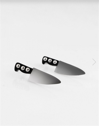 Gothic Punk 2 li Knife Küpe
