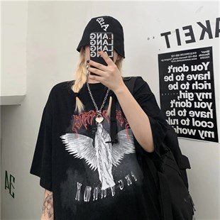 Gothic Punk T Shirt Harajuku Style Unisex Oversize T Shirt