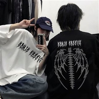 Gothic Tribal Ön Arka Baskı Unisex Oversize T-Shirt