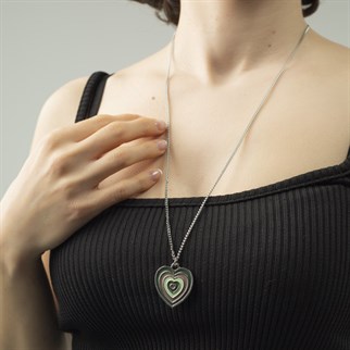 Green Heart Charm Kolye