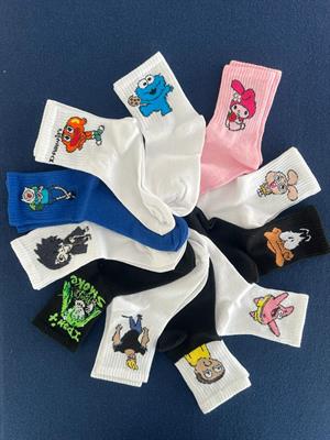 Gumball Darwin Unisex Beyaz Kolej Çorap
