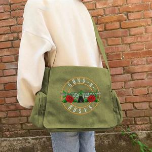 Guns N Roses Baskı Unisex Yeşil Postacı Çantası