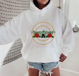Guns N Roses Beyaz Kapüşonlu Sweatshirt